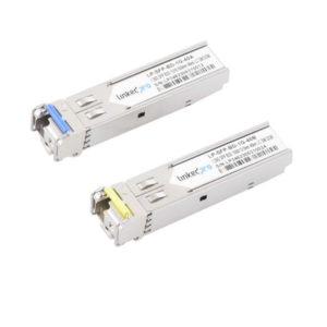 Transceptores Ópticos Bidireccionales SFP (Mini-Gbic) | Monomodo 1310 & 1550 nm | 1.25 Gbps | 1000BASE-BX | Conector LC|UPC Simplex | DDM | Hasta 40 km | 2 Piezas