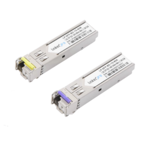 Transceptores Ópticos Bidireccionales SFP (Mini-Gbic) | Monomodo 1490 & 1550 nm | 1.25 Gbps | 1000BASE-BX | Conector LC|UPC Simplex | DDM | Hasta 60 km | 2 Piezas