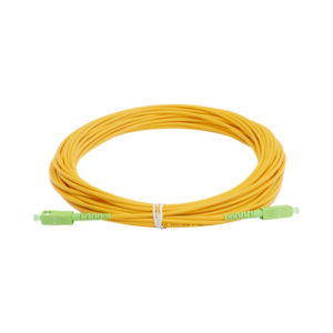 Jumper de Fibra Óptica Monomodo SC|APC - SC|APC Simplex, Color Amarillo, 15 Metros (49.21 Pies)