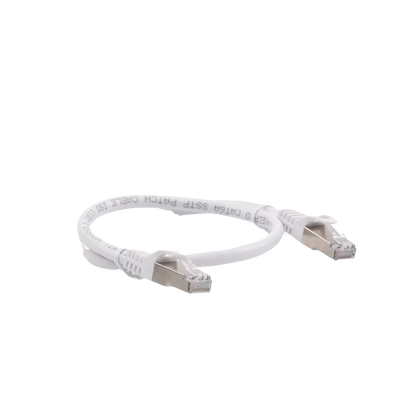 Patch Cord Cat6A 10G Blindado 0.5 Metros (1.64 Pies) Blanco - Image 2