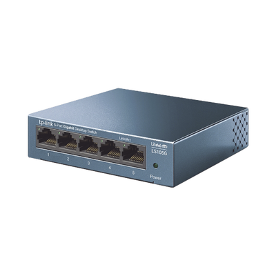 Switch de escritorio Gigabit de 5 puertos 10|100|1000Mbps, carcasa metálica
