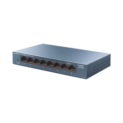 Switch de escritorio Gigabit de 8 puertos 10|100|1000Mbps, carcasa metálica
