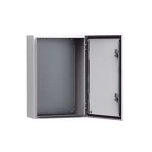 Gabinete de Uso Exterior MAS 600 x 600 x 400 mm NEMA 4|12|13; IP66; IK10 de Acero Dulce 1.5 mm con Platina de Montaje Incluida Color Gris Claro