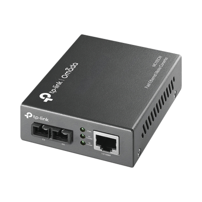 Convertidor Fibra Óptica Multimodo | 1 Puerto RJ45 10|100 Mbps | Puerto Fibra Óptica SC 100 Mbps | Hasta 2 Km | Plug and Play