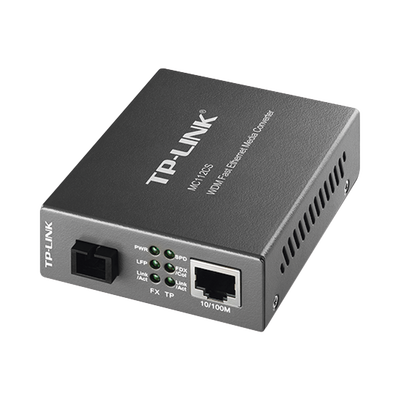 Convertidor Fibra Óptica WDM Monomodo | 1 puerto RJ45 10|100 Mbps | 1 puerto SC|UPC 100 Mbps | Hasta 20 Km | Para su Funcionamiento Requiere el Modelo MC111CS | Plug and Play