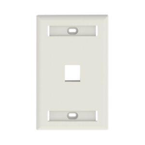 Placa de Pared Vertical | 1 Puerto Keystone | 69.8 x 114.3 mm | Blanco Mate