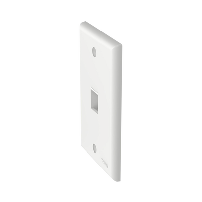 Placa de Pared Vertical | Estilo Plano | 1 Puerto Keystone | ABS | 69.8 x 114.3 mm | 2.75 x 4.5 pulg. | Blanco - Image 2