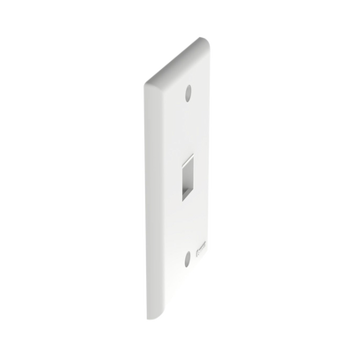 Placa de Pared Vertical | Estilo Plano | 1 Puerto Keystone | ABS | 69.8 x 114.3 mm | 2.75 x 4.5 pulg. | Blanco - Image 3