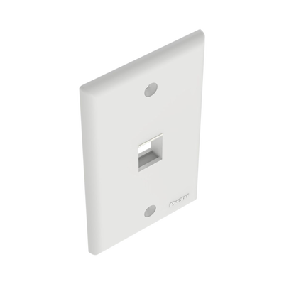 Placa de Pared Vertical | Estilo Plano | 1 Puerto Keystone | ABS | 69.8 x 114.3 mm | 2.75 x 4.5 pulg. | Blanco - Image 4