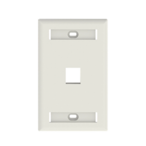 Placa de Pared Vertical | 1 Puerto Keystone | 69.8 x 114.3 mm | 2.75 x 4.5 pulg. | Montaje Vertical