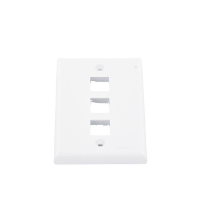 Placa de Pared Vertical | 3 Puertos Keystone | ABS | 69.8 x 114.3 mm | 2.75 x 4.5 pulg. | Blanco - Image 5