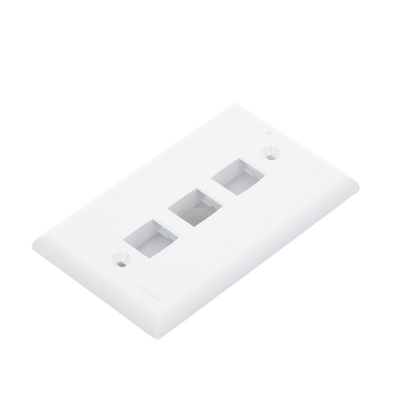 Placa de Pared Vertical | 3 Puertos Keystone | ABS | 69.8 x 114.3 mm | 2.75 x 4.5 pulg. | Blanco - Image 6