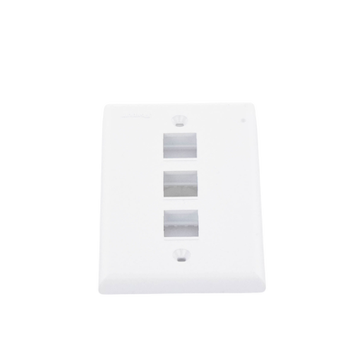 Placa de Pared Vertical | 3 Puertos Keystone | ABS | 69.8 x 114.3 mm | 2.75 x 4.5 pulg. | Blanco - Image 7