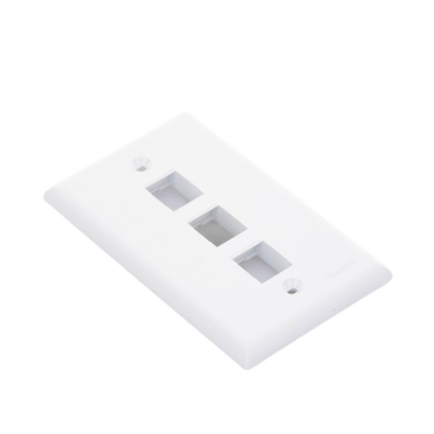 Placa de Pared Vertical | 3 Puertos Keystone | ABS | 69.8 x 114.3 mm | 2.75 x 4.5 pulg. | Blanco - Image 8