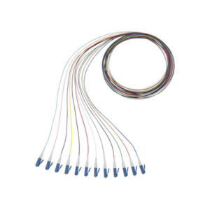 Kit de 12 Pigtails con Conector LC, Monomodo 9|125 OS2, 900um, de 1 Metro (3.28 Pies)