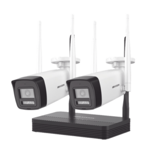 Kit IP Inalámbrico 4 Megapixel | NVS 4 Canales | 2 Cámaras Bala para Exterior con Lente 2.8 mm y Dual Light (30 mts IR + 30 mts Luz Blanca) | Audio Bidireccional (Micrófono y Bocina) | Soporta Micro SD de 512 GB