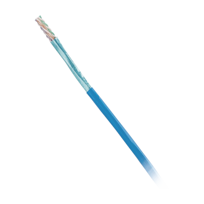 Bobina de Cable Blindado F|UTP de 4 Pares, Cat6, LSZH (Libre de Gases Tóxicos), Color Azul, 305 Metros (1000 Pies)