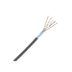Bobina de Cable Blindado F|UTP de 4 Pares, Cat6A, Soporte de Aplicaciones 10GBase-T, LSZH (Libre de Gases Tóxicos), Color Negro, Para Interior, 305 Metros (1000 Pies)