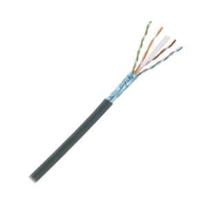 Bobina de Cable Planta Externa con Gel, de 4 Pares, Cat6A, Blindado F|UTP, Color Negro, 305 Metros (1000 Pies)