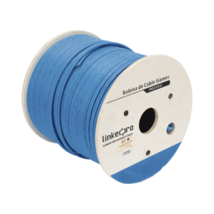 Bobina de Cable Siamés Cat6 UTP 100% Cobre + 2 Cables Gruesos (18 AWG) para Alimentar Cámaras Más Lejos | 152 Metros (500 Pies) | Instalación en Exterior | Uso Industrial para Climas Extremos