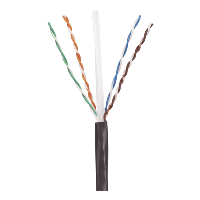 Bobina de Cable UTP de 4 Pares, PanNet, Para Exterior con Gel, Cat6 (23 AWG), Industrial para Climas Extremos, Color Negro, 305 Metros (1000 Pies) - Image 2