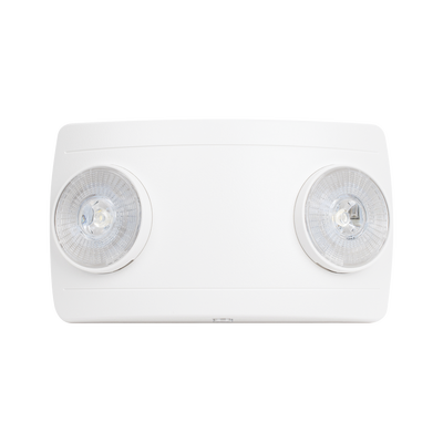 Luz de Emergencia LED | Doble LED 1W 150 lúmenes | Autonomía 90 min | Voltaje Universal 127-240 VAC | UL 5VA Ignífuga