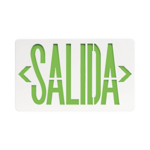 Letrero LED de Emergencia SALIDA | Voltaje Dual 120|240 VAC | Montaje Universal | Batería Ni-Cd Incluida