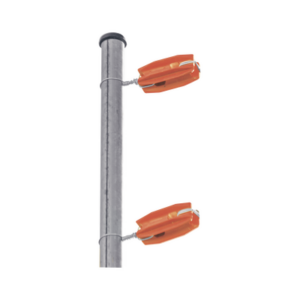 Aislador de Esquina Naranja para Cercos Eléctricos | 18 kV | Resinas Vírgenes | Resistencia 7.5-10.2 kg | Anti UV | 66 mm x 31.6 mm