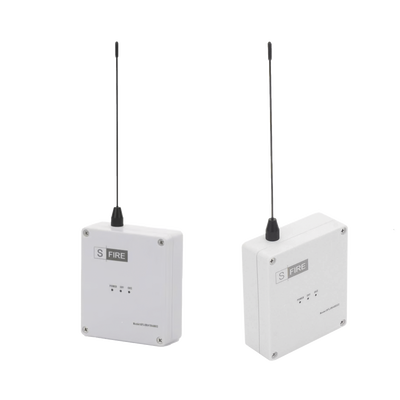 Kit Inalámbrico de Largo Alcance | Transmisor 12Vcc + Receptor 2 Salidas | 2,500 m (8,202 ft) | 433.92 MHz | Contacto Seco | -20°C a +80°C