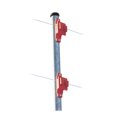 Aislador de Paso Rojo Reforzado para Cercos Eléctricos | Aislamiento hasta 18 kV | Resistente a Clima Extremo | Polipropileno y Policarbonato