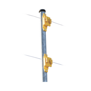 Aislador de Paso Amarillo Reforzado para Cercos Eléctricos | Aislamiento hasta 18 kV | Resistente a Clima Extremo | Polipropileno y Policarbonato