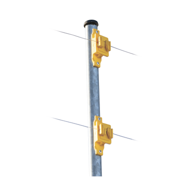 Aislador de Paso Amarillo Reforzado para Cercos Eléctricos | Aislamiento hasta 18 kV | Resistente a Clima Extremo | Polipropileno y Policarbonato