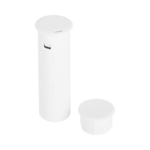 Sensor Magnético Inalámbrico para Empotrar | Invisible en Puerta Cerrada | Gap 2.54 cm | 345 MHz | Batería 5 Años | Diseño Cilíndrico Discreto