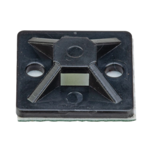 Montaje-Sujetador Adhesivo STRONGHOLD de 4 Vías de 1" x 1" x 1|4", Color Negro, Nylon 6.6 Retardante de Llamas V-2, Paquete de 100pz