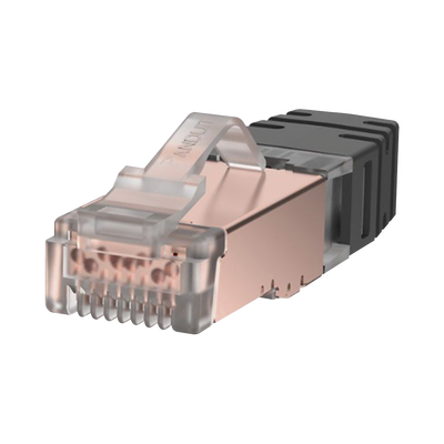 Plug RJ45 Blindado | Cat6A | 8P8C | 23-24 AWG | 50 µm Oro | 100 Piezas - Image 2