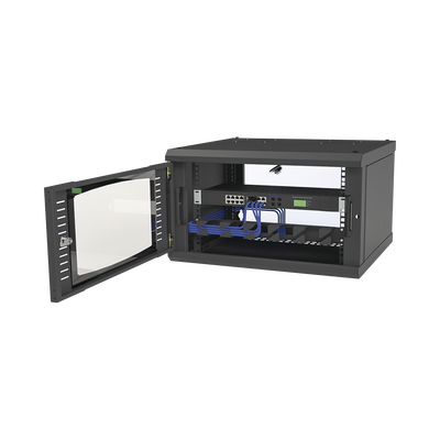 Gabinete para Montaje en Pared, con Puerta de Cristal Templado, Cuerpo Fijo, con 6 Unidades de Rack, de 19in, Fabricado en Acero - Image 5
