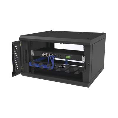 Gabinete para Montaje en Pared, con Puerta de Cristal Templado, Cuerpo Fijo, con 6 Unidades de Rack, de 19in, Fabricado en Acero - Image 6