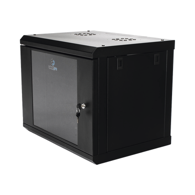 Gabinete de Pared de 9U con Puerta de Cristal Templado, 455 mm de Profundidad, Rack de 19'', Acero Reforzado Color Negro. - Image 5