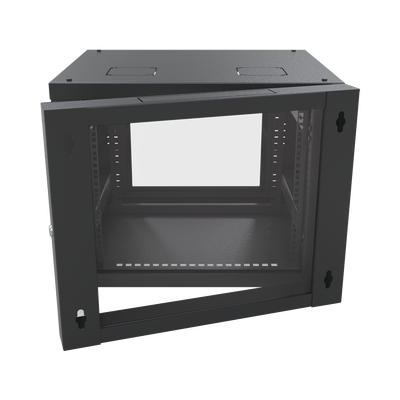 Gabinete Abatible de Pared (Con Marco Trasero) con Rack 19" de 12 Unidades. Ventana de Cristal Templado. - Image 4