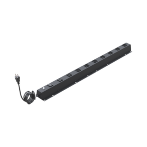 PDU Vertical de 10 Contactos (NEMA 5-15R). Volt. Ent.|Sal.: 120Vca|15A compatible con Racks EIRL y EIQR.