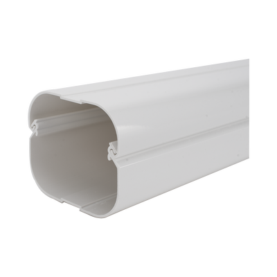 Kit de Canaletas Para la Organización de Tuberías y Cables Eléctricos en Instalaciones de Aire Acondicionado, Uso en Interiores y Exteriores, PVC Rígido, Ideal Para Minisplit, Contenido de Kit (11 Piezas), (3000-00000)