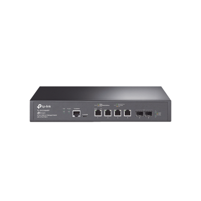 Switch L2+ PoE++ Omada 6 Puertos 10G | 4 Puertos 802.3 af|at|bt Multi-Gigabit 1G, 2.5G, 5G, 10G | 2 Puertos SFP+ 10G | Multicast IGMP | Adminstración Centralizada Omada o Stand-Alone | Presupuesto PoE 200W | Montaje Rack-Escritorio