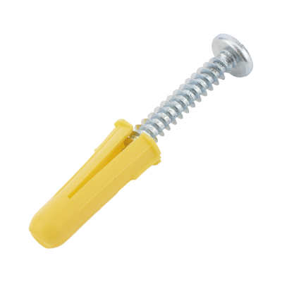 Paquete de 20 taquetes amarillo 1" y 20 tornillos 8mm x 1" - Image 6
