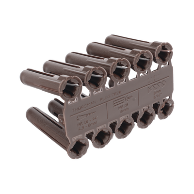 Taquete cafe 5|16" para tornillo 10mm x 1 3|4" (100pzs) (1104-04100) - Image 3