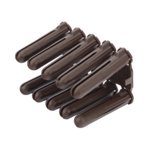 Taquete cafe 5|16" para tornillo 10mm x 1 3|4" (100pzs) (1104-04100)