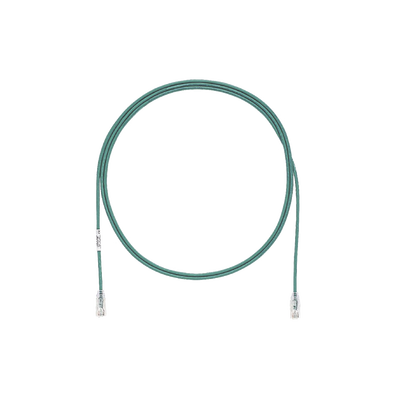 Cable de Parcheo TX6, UTP Cat6, Diámetro Reducido (28AWG), Color Verde, 3.05 Metros (10 Pies)