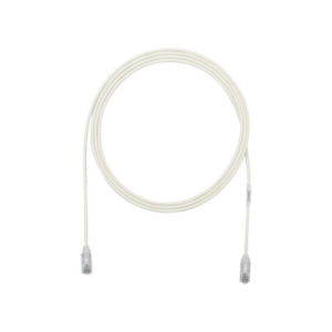 Cable de Parcheo TX6, UTP Cat6, Diámetro Reducido (28AWG), Color Blanco Mate, 0.91 Metros (3 Pies)