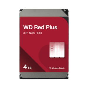Disco Duro NAS WD Red Plus | Tecnología CMR | Capacidad 4TB | SATA 6 Gb|s | NASware 3.0 | 180TB año Workload | 1M Horas MTBF | 3 Años Garantía