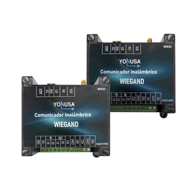 Convertidor de lectora para control de acceso (cableado a inalámbrico) | 1 Wiegand | 2 Relevadores | 2 Entradas | Hasta 1.6 KM de distancia