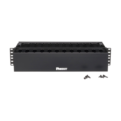 Organizador de Cables Horizontal PatchLink, Doble (Frontal y Posterior), Para Rack de 19in, 2UR - Image 2